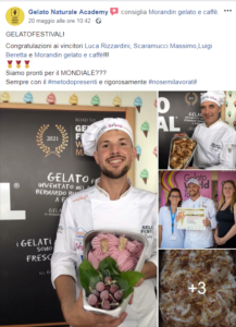 Post di una scuola di gelateria