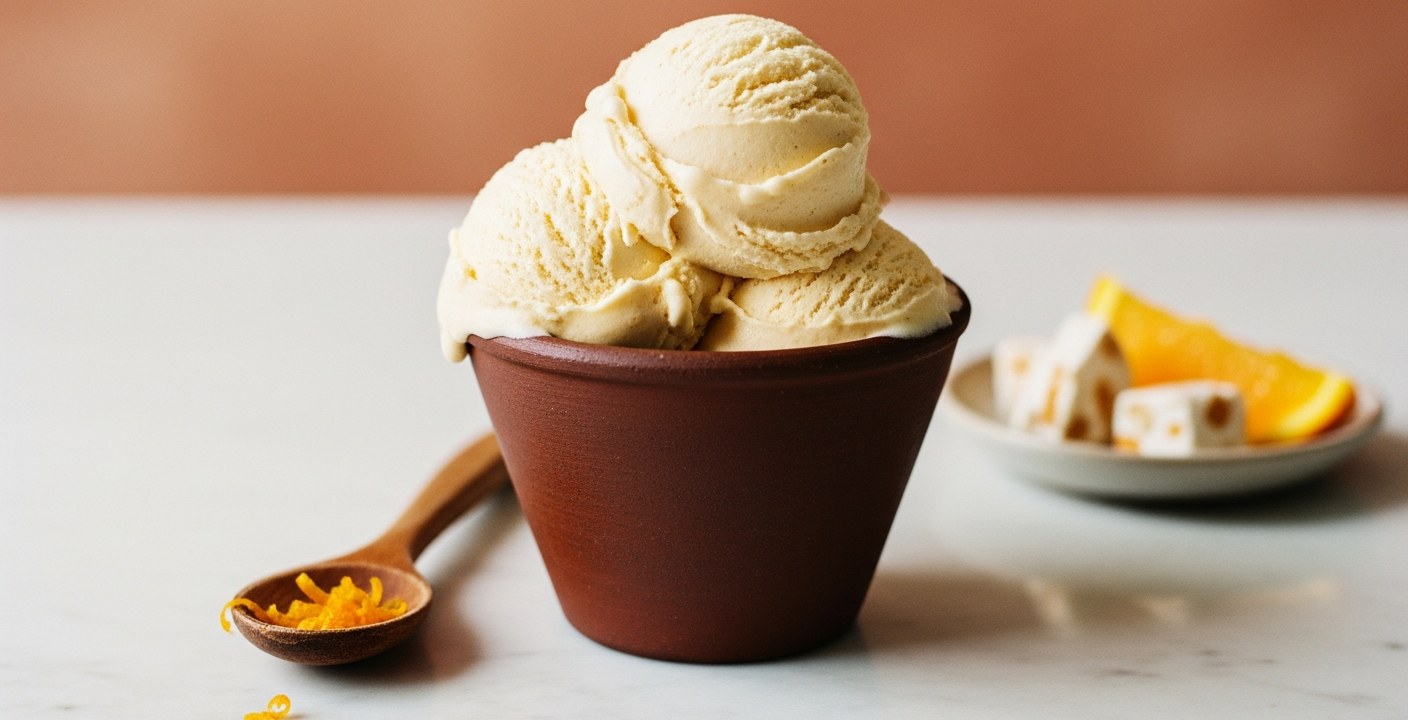 Gelato al torroncino siciliano all’arancia